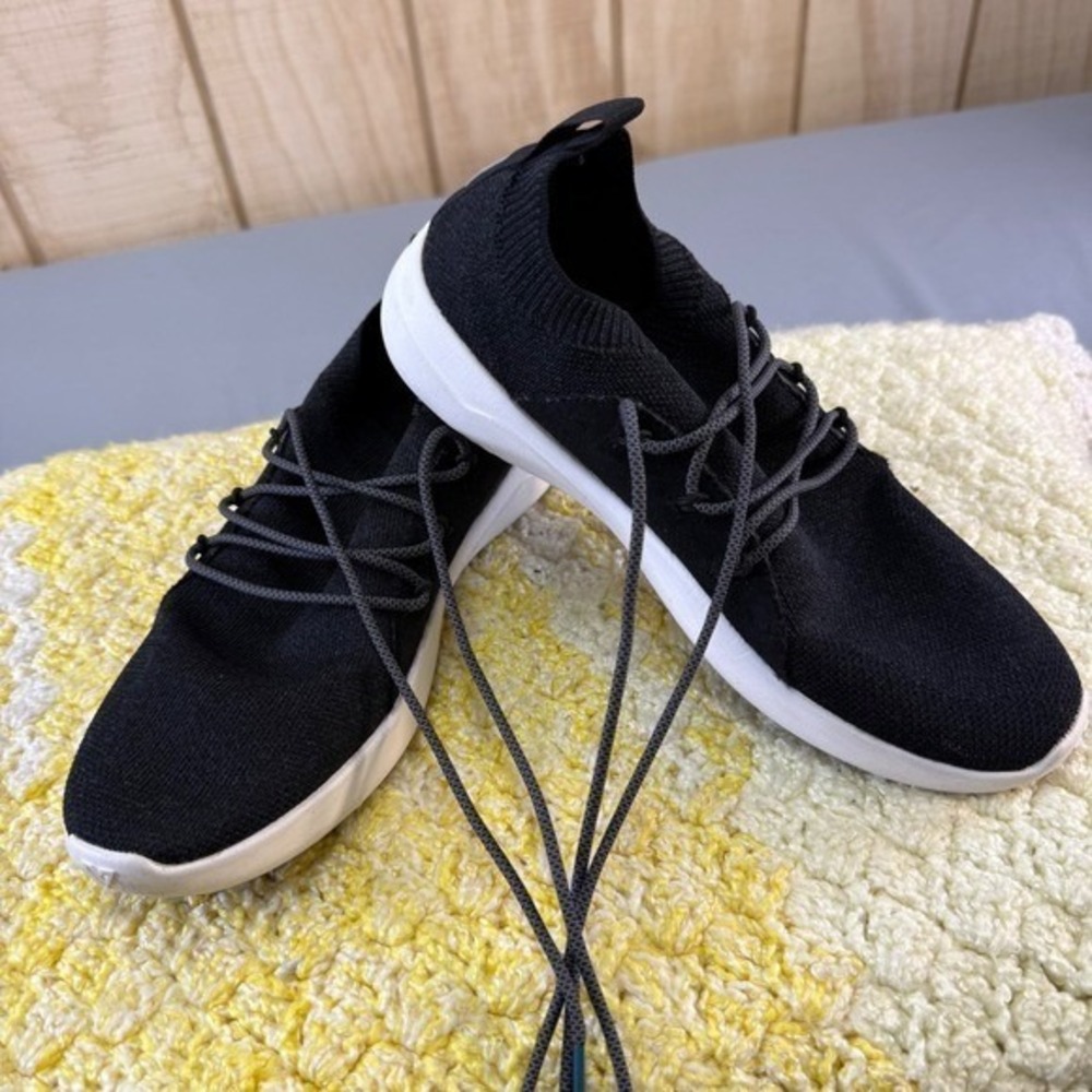 Vessi Cityscape Classic Knit Sneakers Black Womens Size 9